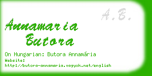 annamaria butora business card