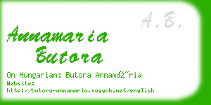 annamaria butora business card